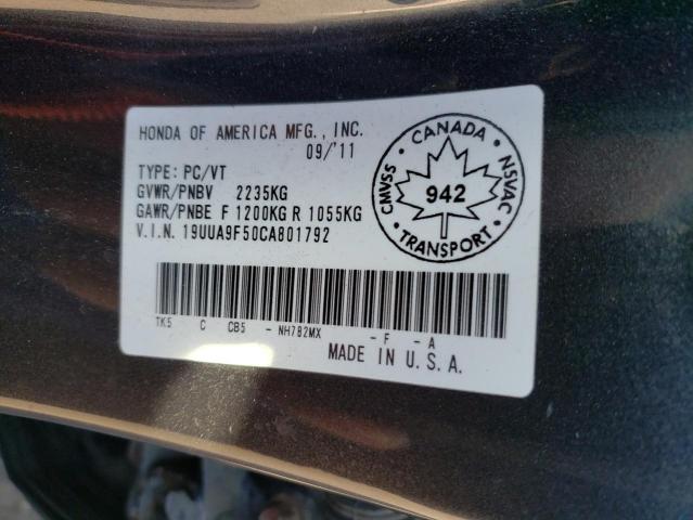 Photo 10 from auction – 2012 ACURA TL with VIN 19UUA9F50CA801792