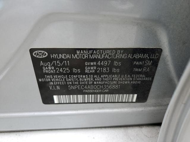 صورة رقم 10 من المزاد - 2012 HYUNDAI SONATA SE مع VIN 5NPEC4AB0CH356881