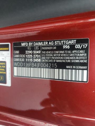 Photo 10 from auction – 2018 MERCEDES-BENZ E 400 with VIN WDD1J6FB4JF004215