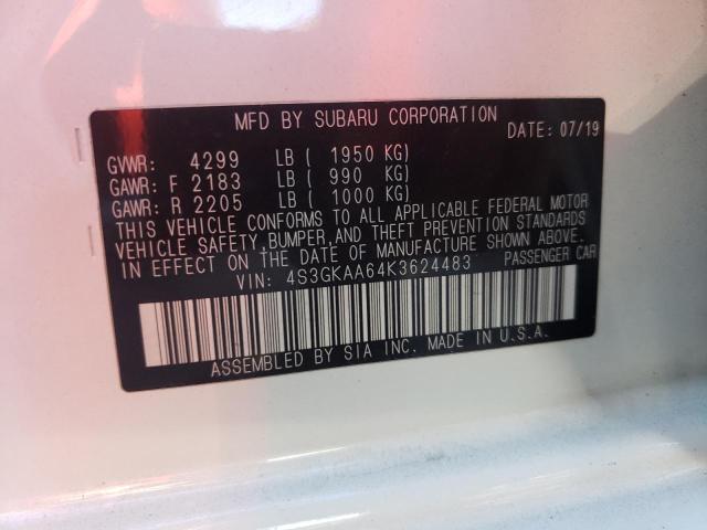 Photo 10 from auction – 2019 SUBARU IMPREZA with VIN 4S3GKAA64K3624483