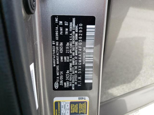 Photo 10 from auction – 2015 KIA OPTIMA LX with VIN 5XXGM4A74FG362930