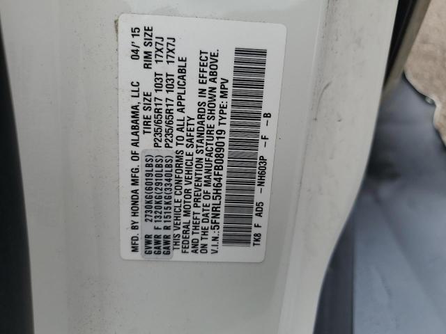 Photo 10 from auction – 2015 HONDA ODYSSEY EX with VIN 5FNRL5H64FB089019