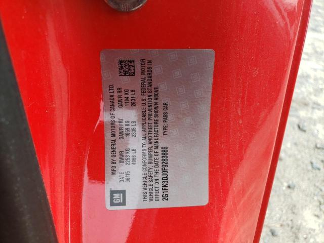 Photo 10 from auction – 2015 CHEVROLET CAMARO 2SS with VIN 2G1FK3DJ0F9283886