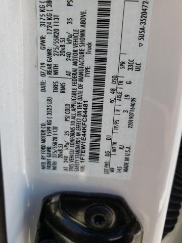Photo 10 from auction – 2019 FORD F150 SUPER with VIN 1FTEW1E44KFC84481