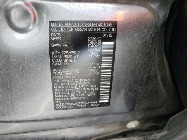Photo 10 from auction – 2015 NISSAN ROGUE S with VIN KNMAT2MT8FP552115