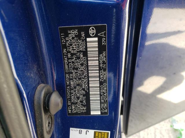Photo 10 from auction – 2011 TOYOTA PRIUS with VIN JTDKN3DU3B5370633