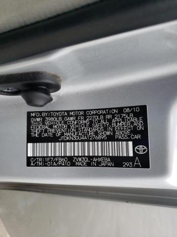 Photo 10 from auction – 2010 TOYOTA PRIUS with VIN JTDKN3DU4A1276895