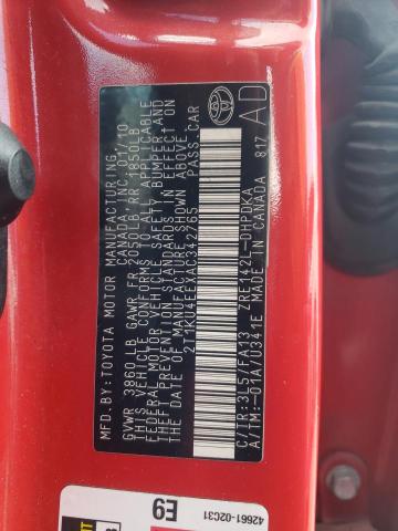 Photo 10 from auction – 2010 TOYOTA MATRIX with VIN 2T1KU4EEXAC342765