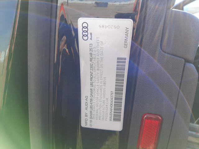 Photo 10 from auction – 2019 AUDI A4 PREMIUM with VIN WAUDNAF40KA043797