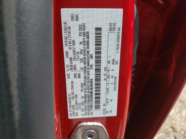 Photo 10 from auction – 2021 FORD ESCAPE SE with VIN 1FMCU0G68MUB28069