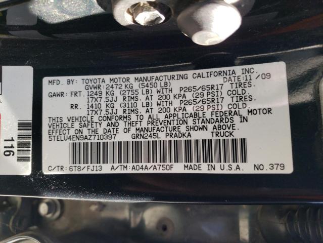 Photo 10 from auction – 2010 TOYOTA TACOMA DOU with VIN 5TELU4EN9AZ710397
