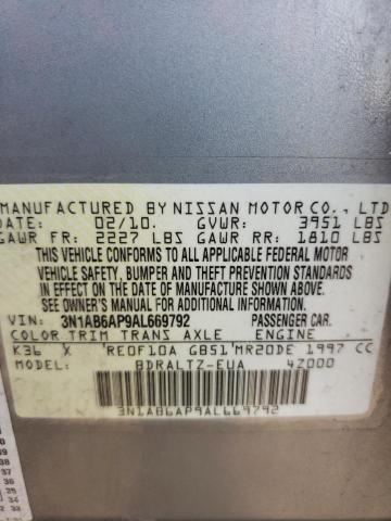 Photo 10 from auction – 2010 NISSAN SENTRA 2.0 with VIN 3N1AB6AP9AL669792