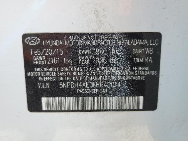 Photo 10 from auction – 2015 HYUNDAI ELANTRA SE with VIN 5NPDH4AE0FH649014