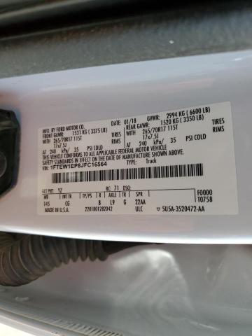 Photo 10 from auction – 2018 FORD F150 SUPER with VIN 1FTEW1EP8JFC16564
