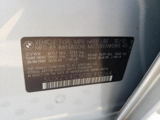 Photo 10 from auction – 2011 BMW X5 XDRIVE3 with VIN 5UXZV4C50BL412264