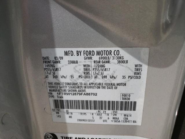 Photo 10 from auction – 2009 FORD F150 SUPER with VIN 1FTRW12879FA88702