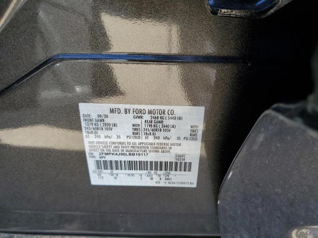 Photo 10 from auction – 2020 FORD EDGE SEL with VIN 2FMPK4J96LBB19117