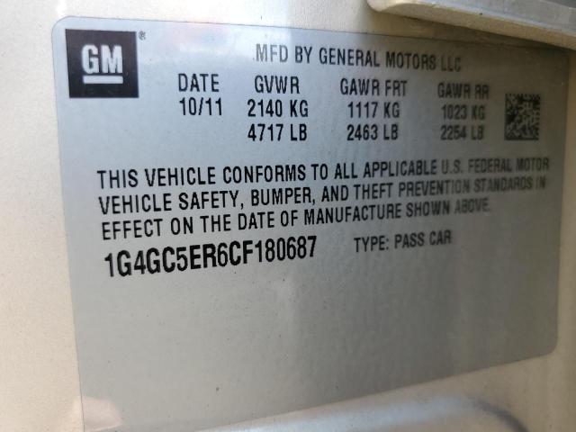 Photo 10 from auction – 2012 BUICK LACROSSE with VIN 1G4GC5ER6CF180687