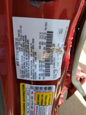 Photo 10 from auction – 2016 FORD FUSION SE with VIN 3FA6P0H70GR279389