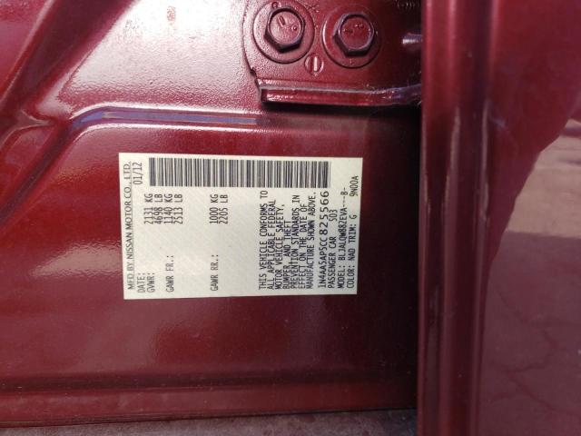 Photo 10 from auction – 2012 NISSAN MAXIMA S with VIN 1N4AA5AP5CC825566