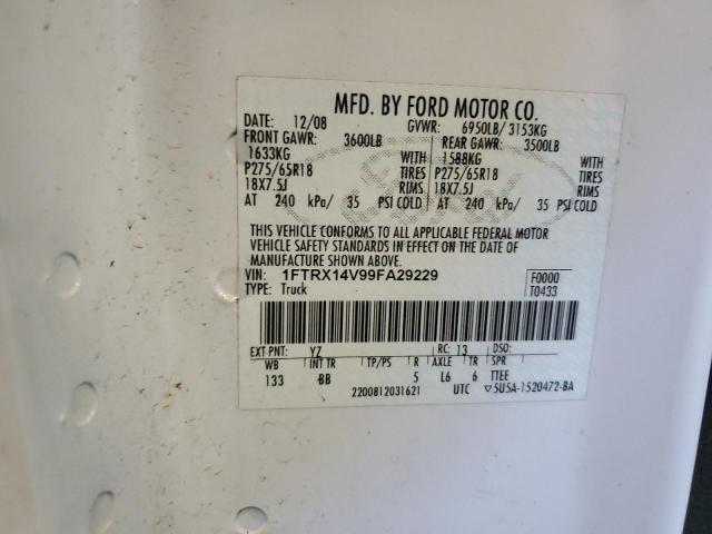 Photo 10 from auction – 2009 FORD F150 SUPER with VIN 1FTRX14V99FA29229