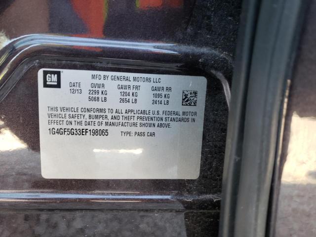 Photo 10 from auction – 2014 BUICK LACROSSE T with VIN 1G4GF5G33EF198065