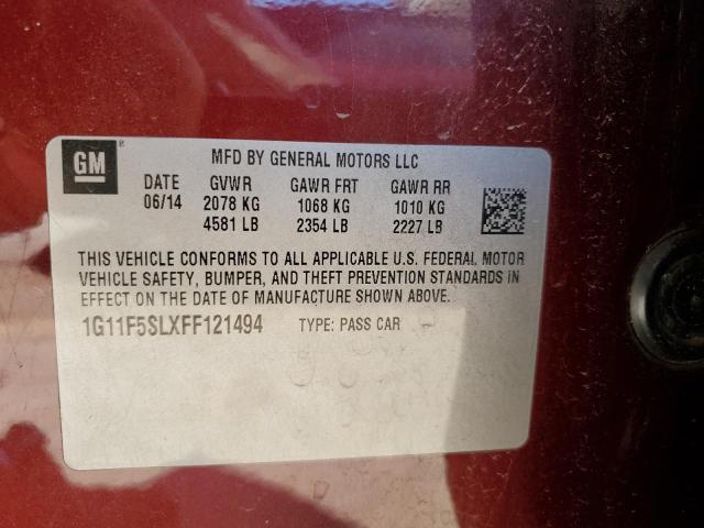 Photo 10 from auction – 2015 CHEVROLET MALIBU LTZ with VIN 1G11F5SLXFF121494