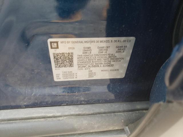 Photo 10 from auction – 2020 CHEVROLET TRAX 1LT with VIN 3GNCJLSB0LL115433