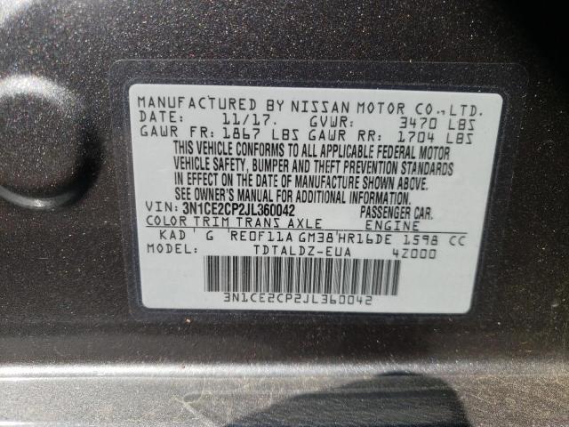 Photo 10 from auction – 2018 NISSAN VERSA NOTE with VIN 3N1CE2CP2JL360042