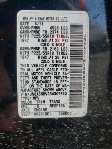 Photo 10 from auction – 2011 NISSAN ROGUE S with VIN JN8AS5MV9BW307690