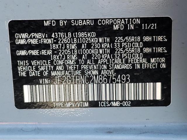Photo 10 from auction – 2021 SUBARU CROSSTREK with VIN JF2GTHNC2M8675493