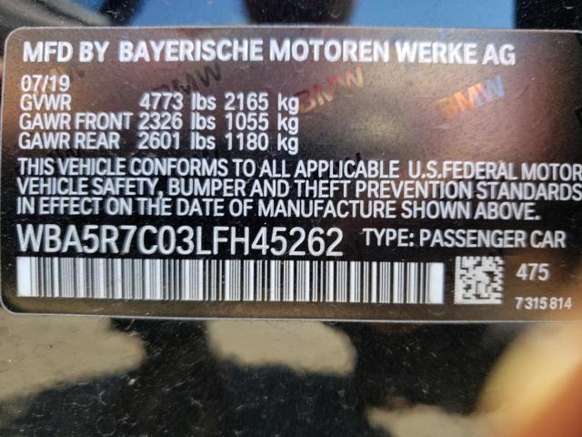 Photo 10 from auction – 2020 BMW 330XI with VIN WBA5R7C03LFH45262