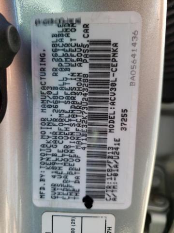 Photo 10 from auction – 2003 TOYOTA CAMRY LE with VIN 4T1BE32K73U243288