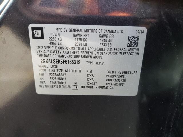 Photo 10 from auction – 2015 GMC TERRAIN SL with VIN 2GKALSEK3F6165319