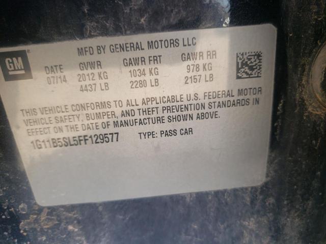 Photo 10 from auction – 2015 CHEVROLET MALIBU LS with VIN 1G11B5SL5FF129577