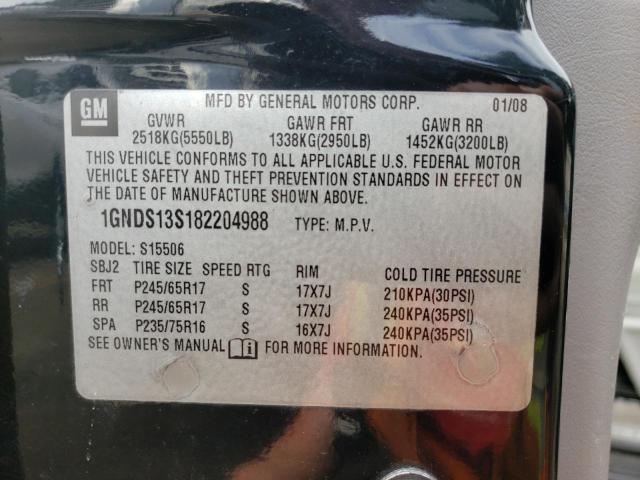 Photo 10 from auction – 2008 CHEVROLET TRAILBLAZE with VIN 1GNDS13S182204988
