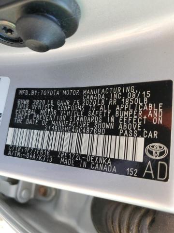 Photo 10 from auction – 2016 TOYOTA COROLLA L with VIN 2T1BURHE4GC487690