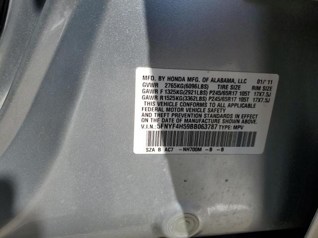 Photo 10 from auction – 2011 HONDA PILOT EXL with VIN 5FNYF4H59BB063787
