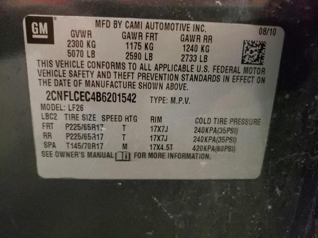 Photo 10 from auction – 2011 CHEVROLET EQUINOX LS with VIN 2CNFLCEC4B6201542