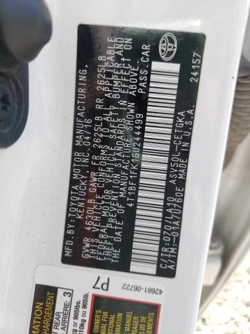 Photo 10 from auction – 2016 TOYOTA CAMRY LE with VIN 4T1BF1FK1GU244499