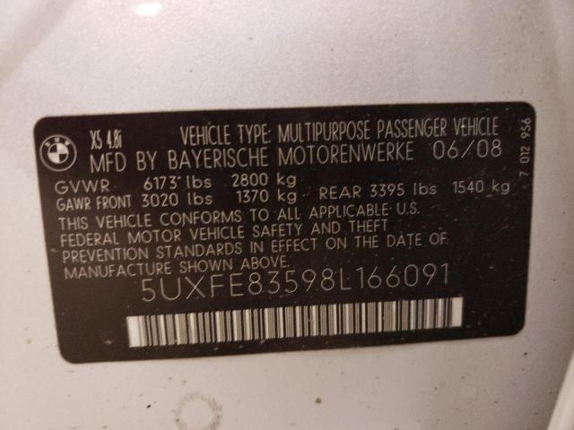 Photo 10 from auction – 2008 BMW X5 4.8I with VIN 5UXFE83598L166091