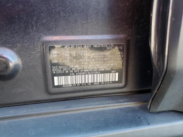 Photo 10 from auction – 2013 SUBARU OUTBACK 2. with VIN 4S4BRBKC3D3320804