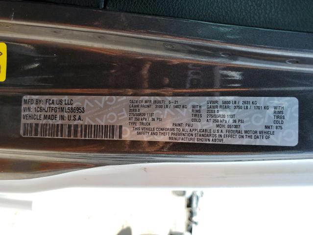 Photo 10 from auction – 2021 JEEP GLADIATOR with VIN 1C6HJTFG1ML586953