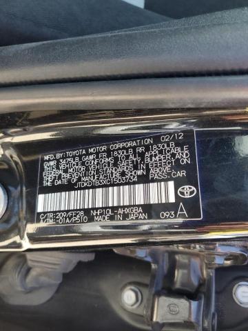 Photo 10 from auction – 2012 TOYOTA PRIUS C with VIN JTDKDTB3XC1503734