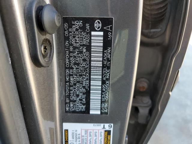 Photo 10 from auction – 2006 TOYOTA CAMRY LE with VIN JTDBE30K663044539
