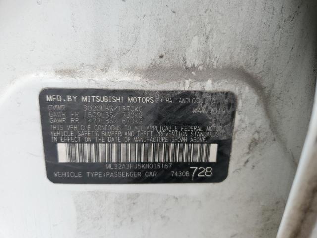 Photo 10 from auction – 2019 MITSUBISHI MIRAGE ES with VIN ML32A3HJ5KH015167