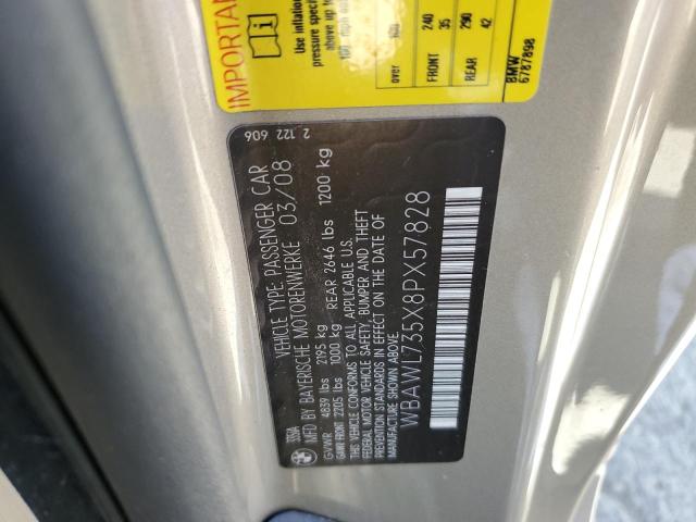 Photo 10 from auction – 2008 BMW 335 I with VIN WBAWL735X8PX57828
