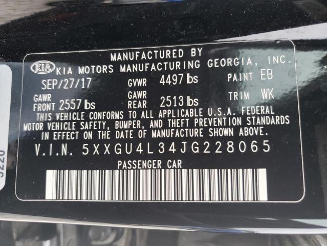 Photo 10 from auction – 2018 KIA OPTIMA EX with VIN 5XXGU4L34JG228065