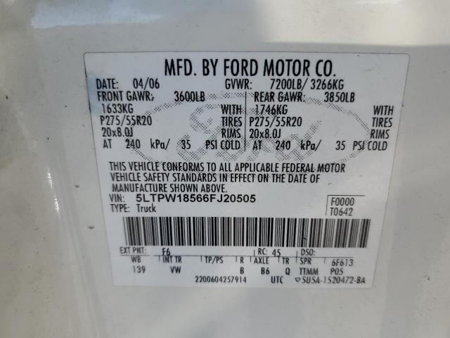 Photo 10 from auction – 2006 LINCOLN MARK LT with VIN 5LTPW18566FJ20505