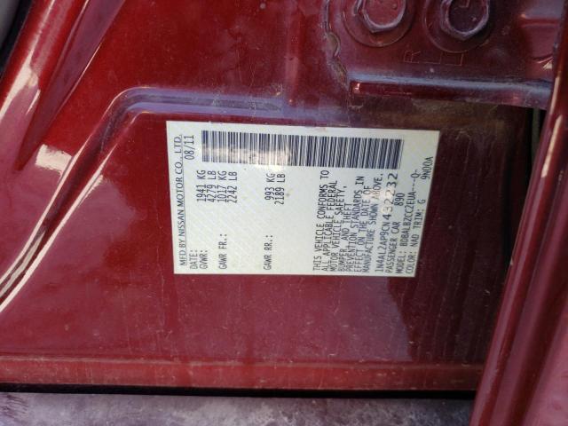 Photo 10 from auction – 2012 NISSAN ALTIMA BAS with VIN 1N4AL2AP9CN432232